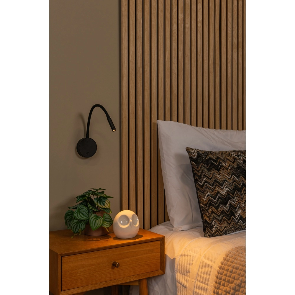 Nachttischlampe Asja dimmbares Schwarz Premium by Lucide 5411212421180
