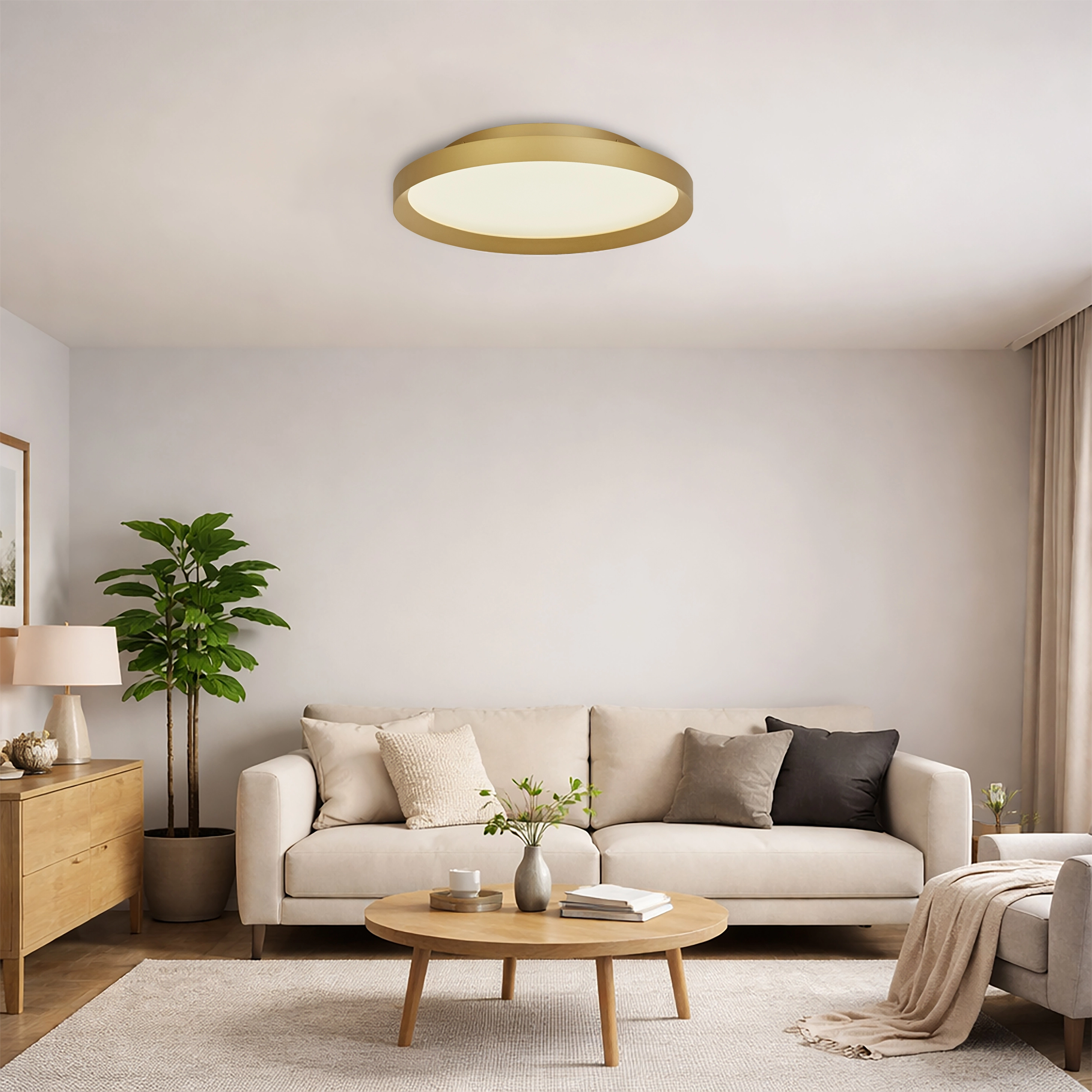 Elegante Deckenlampe Prisma gold Ø 35cm Lyora 5053423315256