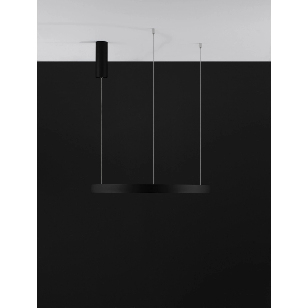 Runde Pendelleuchte Perrine schwarz Ø 60cm Lyora 5212017438416