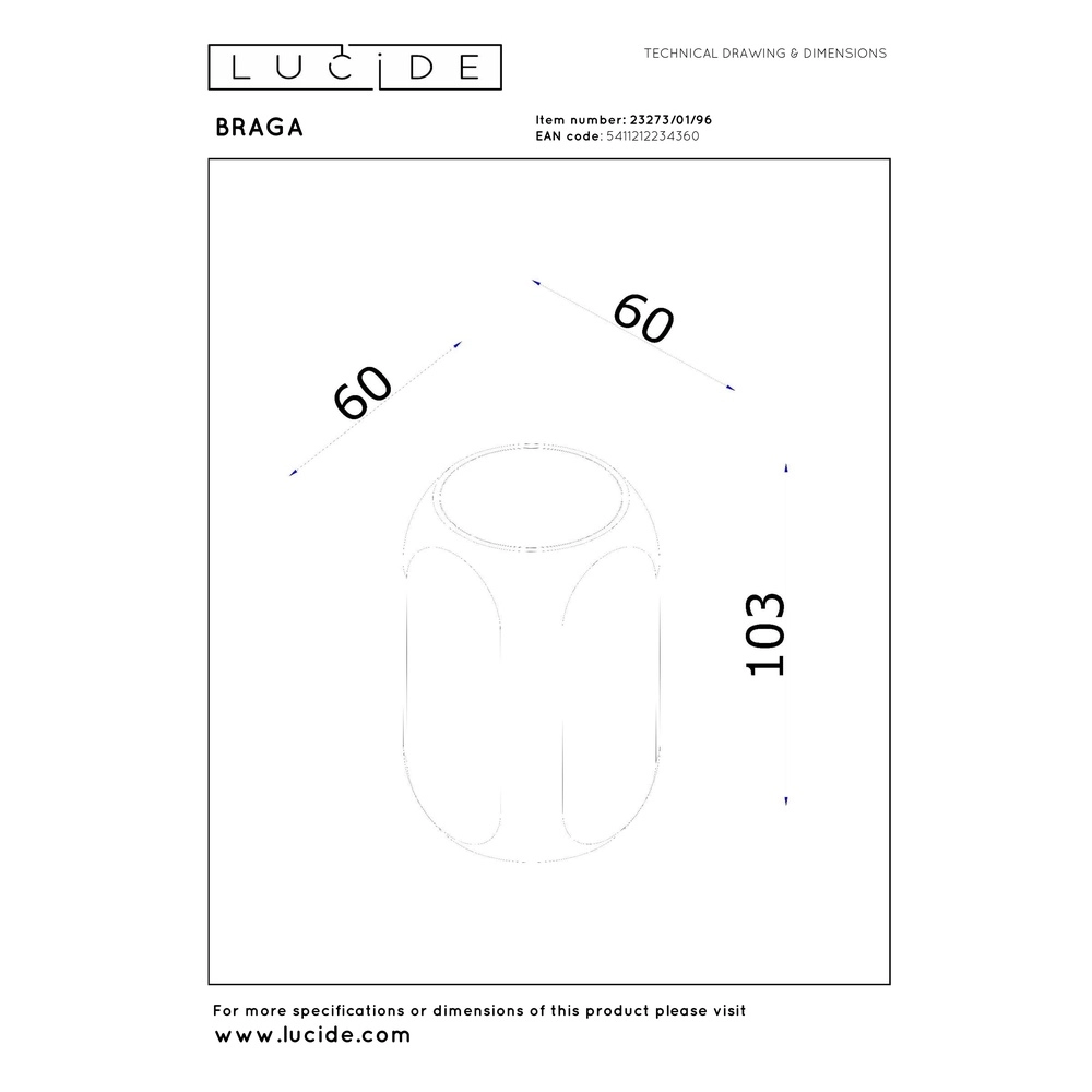 Champagnerwand-Spot Braga Unten – 1x GU10 Premium by Lucide 5411212234360