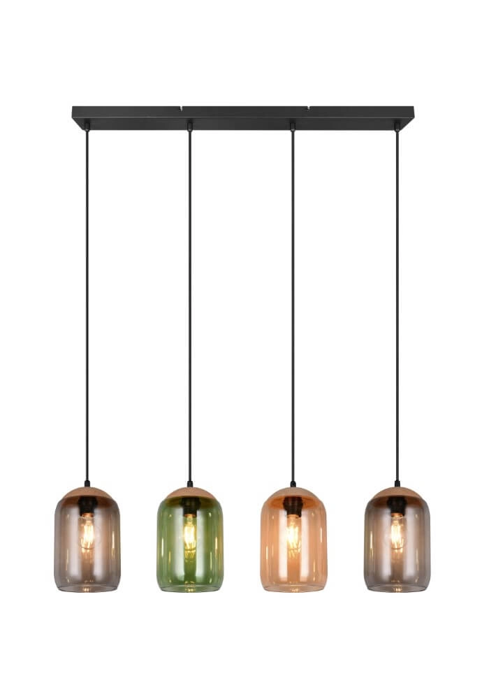 Esstischlampe aus Glas Cork 4-Licht Trio 4017807622997