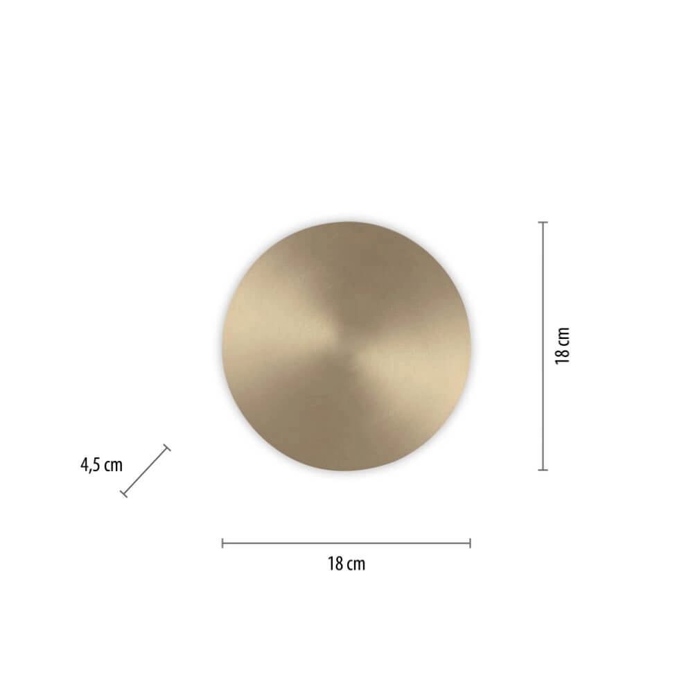 Design-Wandleuchte Akku Puntua Ø 18cm Messing Paul Neuhaus 4012248372494