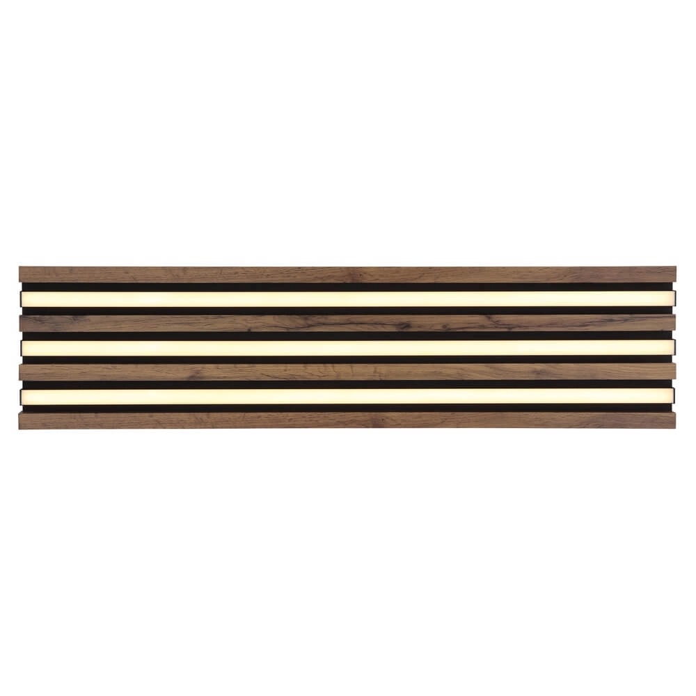 Deckenlampe Hayden schwarz mit Holz 80cm Globo 9007371519644