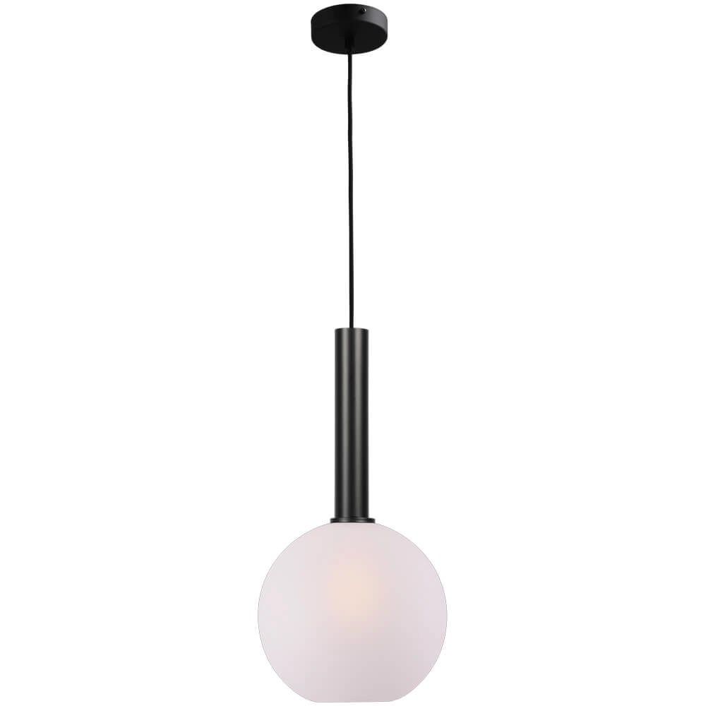 Hängelampe Ø 25cm Bella 2 Schwarz mit mattweißem Glas Masterlight 8718121334349