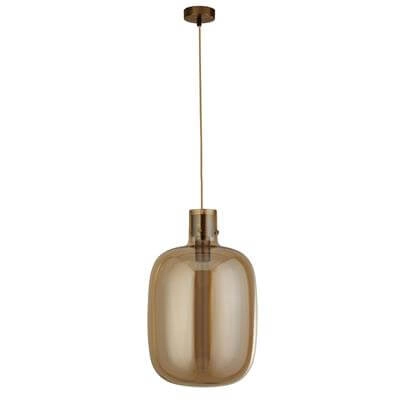 Hängelampe Glas Barrel rotes Kupfer mit bernsteinfarbenem Glas Searchlight 5053423188362