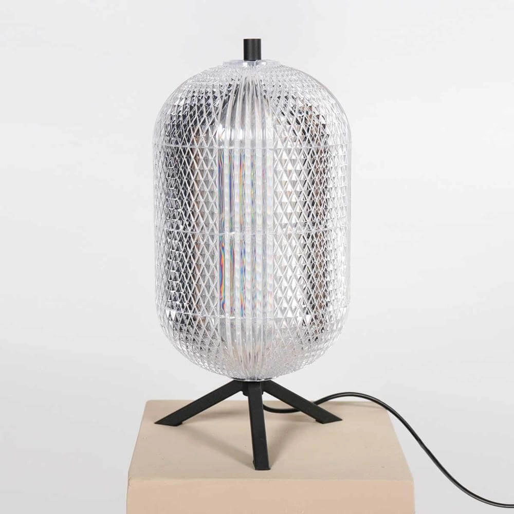 Tischlampe Geripu Schwarz mit Klarglas Steinhauer 8712746173789