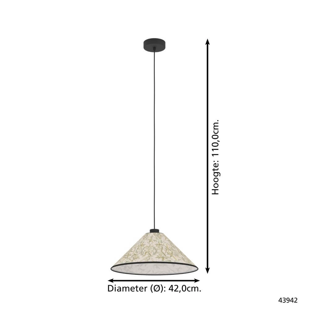 Natürliche Hängelampe Oxpark Ø 42cm Eglo 9002759439422