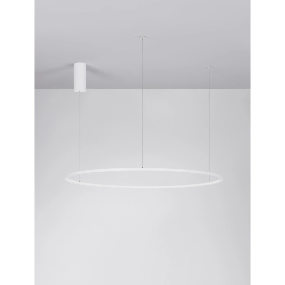 Runde Pendelleuchte Tarquin weiß Ø 100cm Lyora 5212017438331