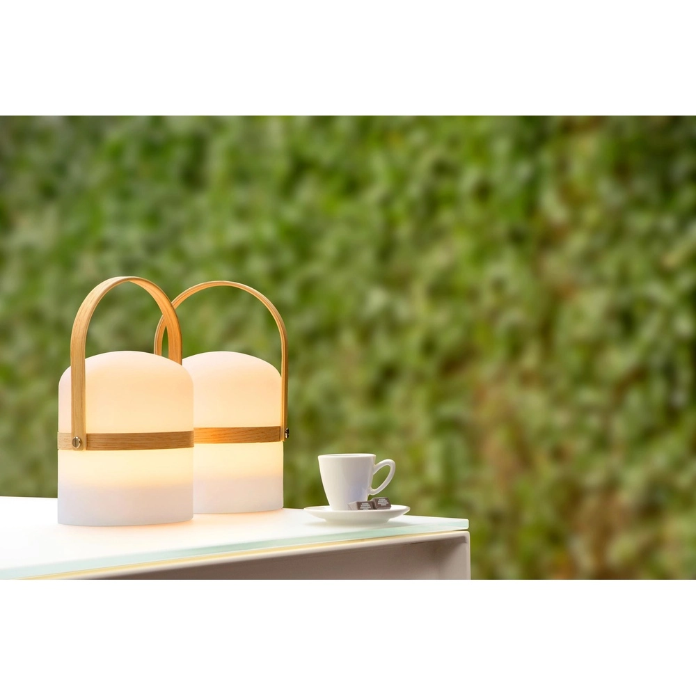 Wiederaufladbare Tischlampe Joe IP44 weiß Lucide 5411212061201