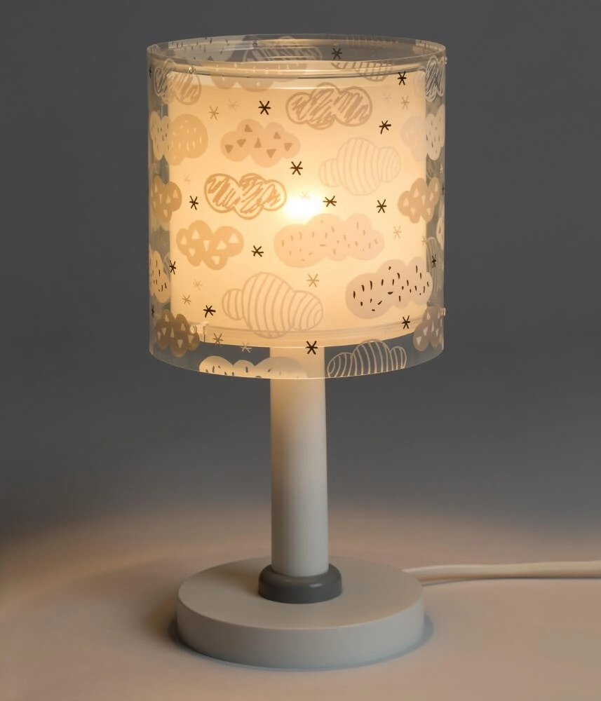 Kinderzimmer-Tischlampe Clouds sanftes Grau Dalber 8420406800448