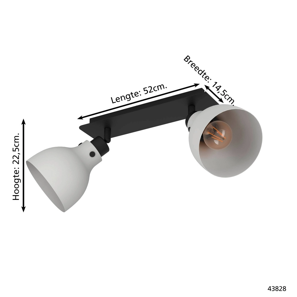 Graue Deckenlampe Matlock 2x E27 – Design Eglo 9002759438289