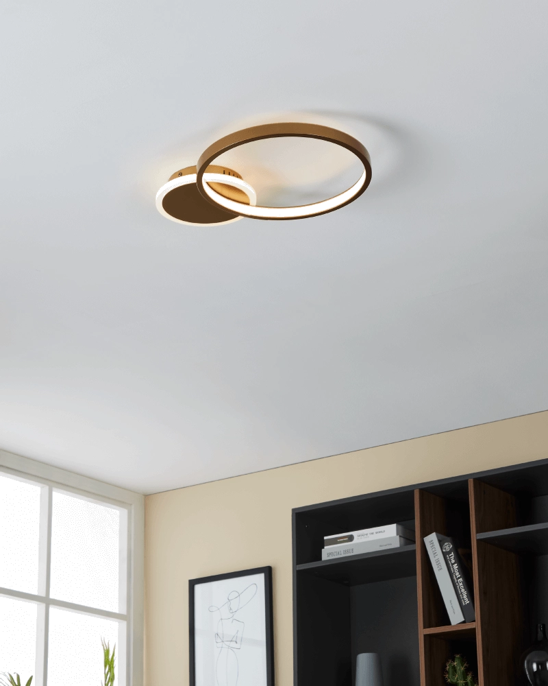 Verstellbare LED-Deckenleuchte Gafares rund - gold Eglo 9008606241019