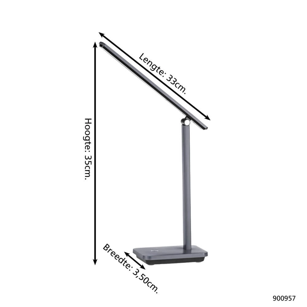 LED-Schreibtischlampe Iniesta Anthrazit Eglo 9008606277919