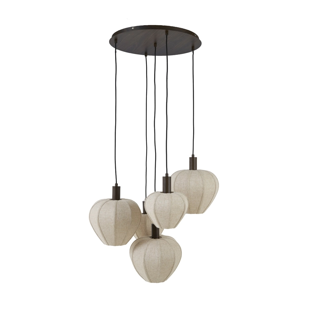 Japandi-Pendellampe Huxi 5-Licht Light & Living 8717807843458