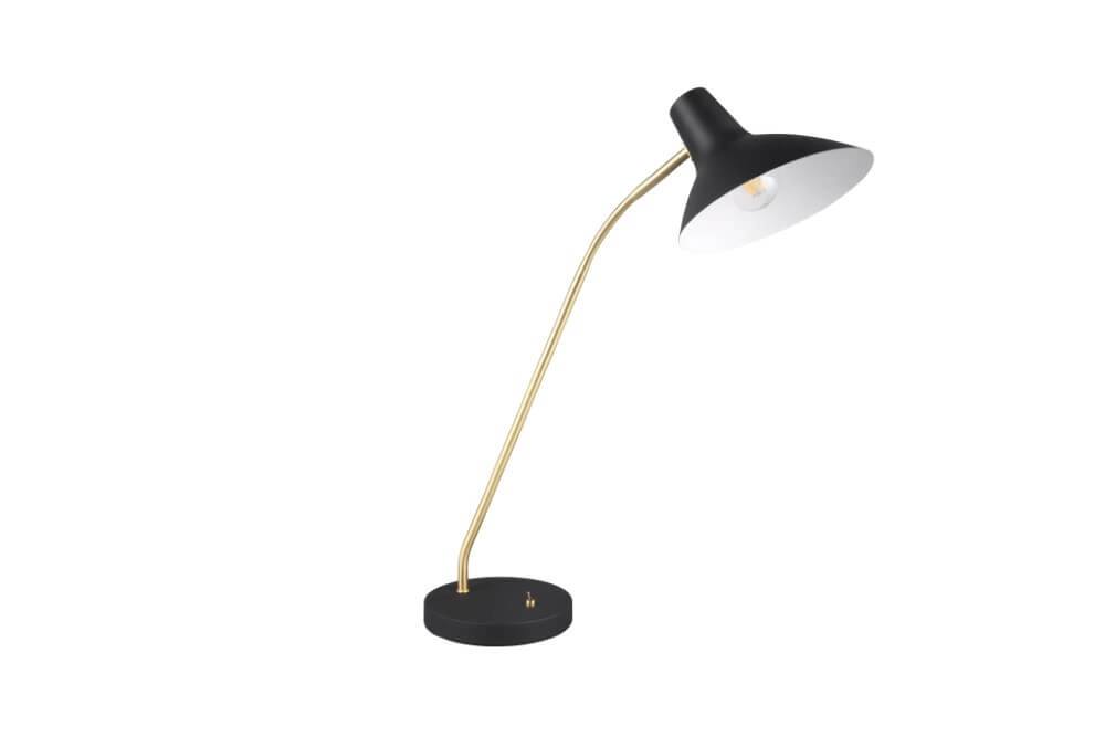 Schlanke Schreibtischlampe Traveller Schwarz Trio 4017807613711