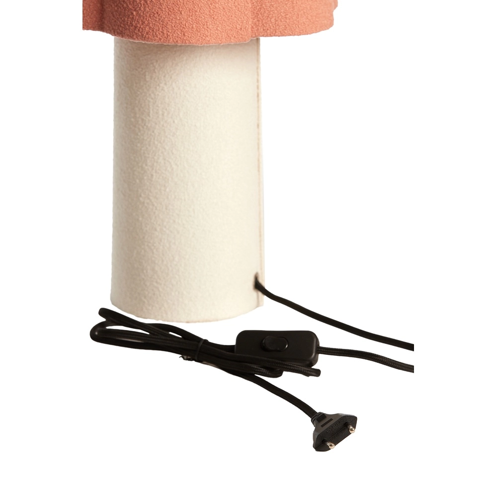 Tischlampe Musaby Organische Form – weiß und rosa Light & Living 8717807784256