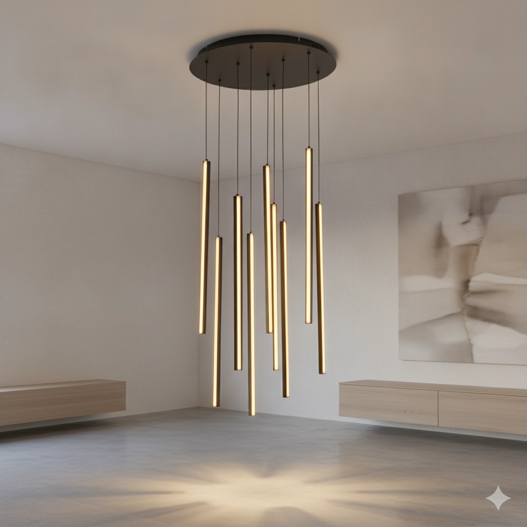 Design-Pendelleuchte Gratta schwarz Ø 50cm