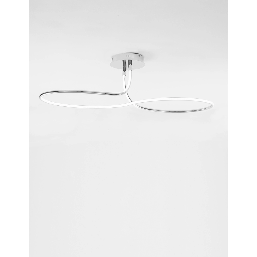 Deckenlampe Fungo Locke chrom