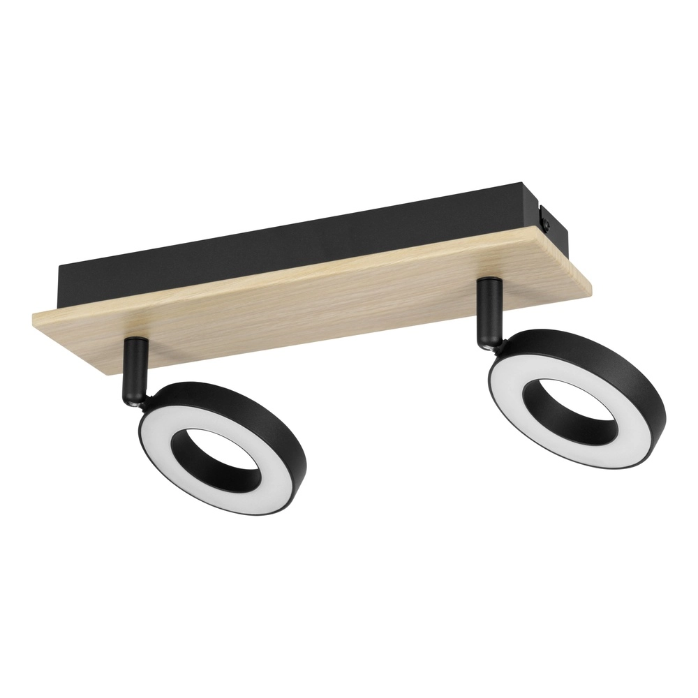 LED-Deckenlicht Rielves 2-Licht mit Holz Eglo 9008606313716