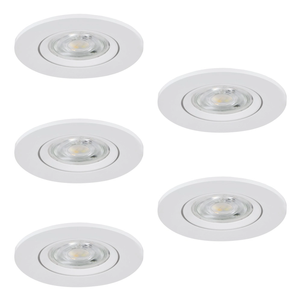 Set mit 5 Einbaustrahlern Barranco weiß Ø 9cm - 3-stufig CCT Eglo 9008606359455
