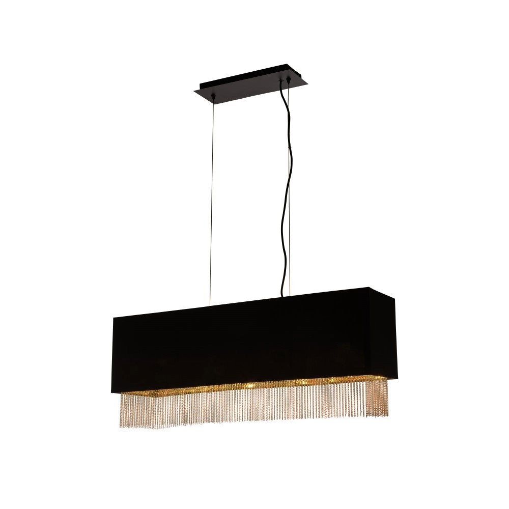 Schwarze Hängelampe Fringe