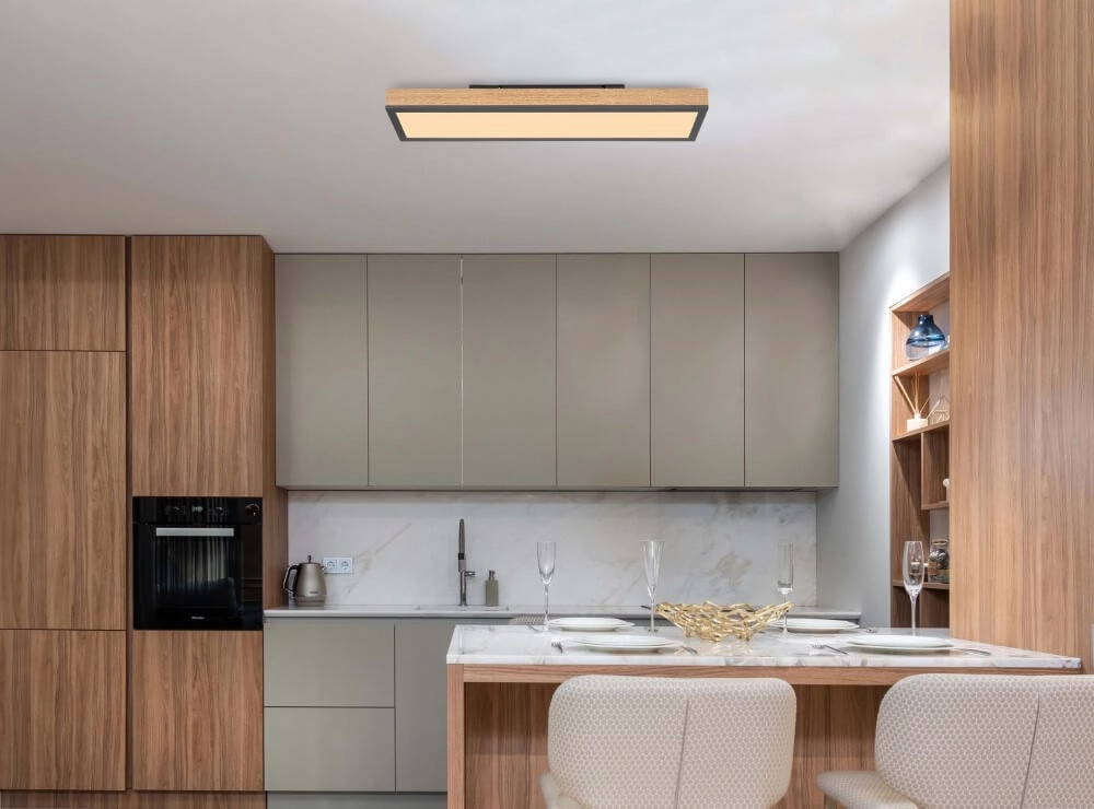 LED-Deckenleuchte aus Holz Doro 60x15cm Globo 9007371417780