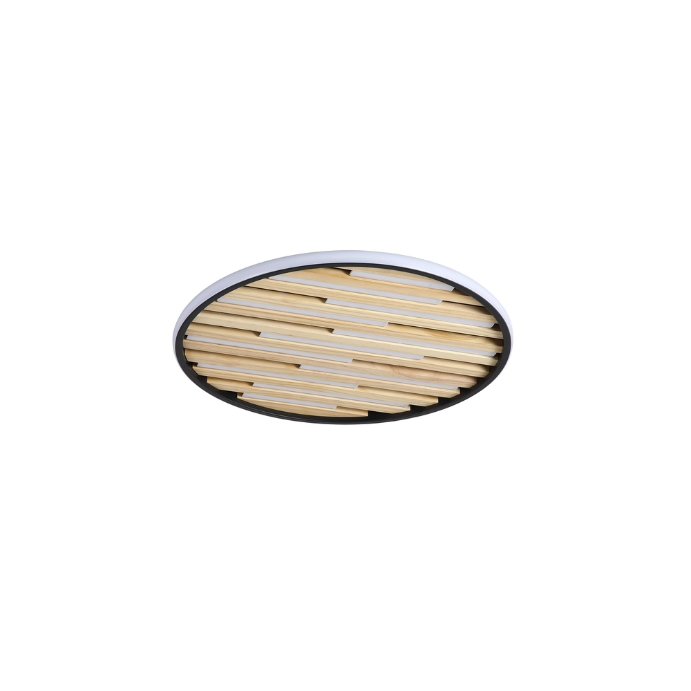 Deckenleuchte Equalise schwarz mit Holz