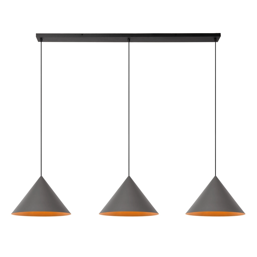 3-Licht Pendellampe Spitze Grau Lucide Vibes 5411212212184