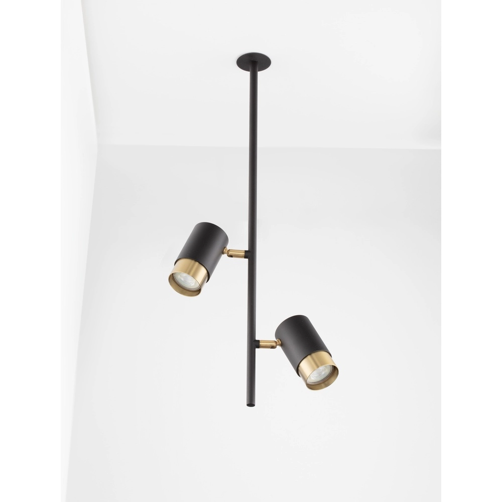 Deckenlampe Pongo Eingebautes Doppelbett in Schwarz und Gold Lyora 5212017441713