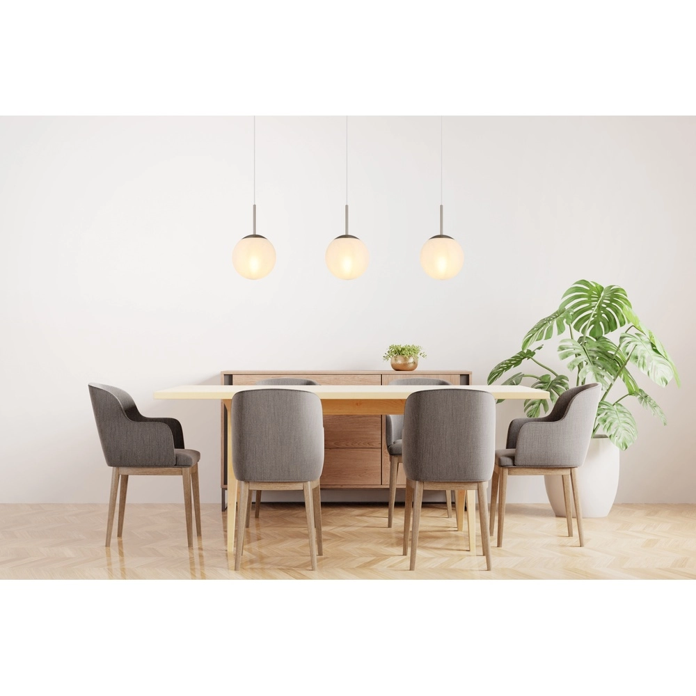 Design-Pendellampe Kop Nickel 3-Licht-Gerade Globo 9007371516995