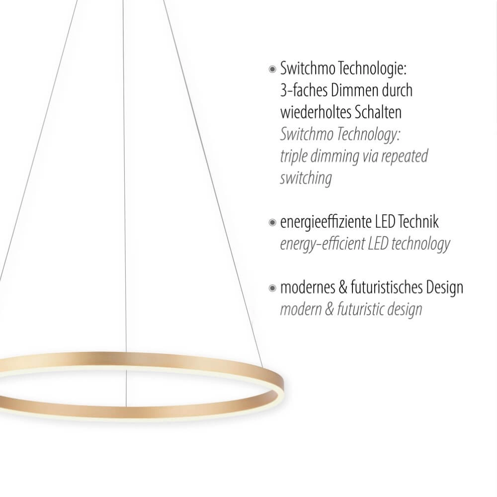Hängelampe Ritus Messing Just Light 4043689985653