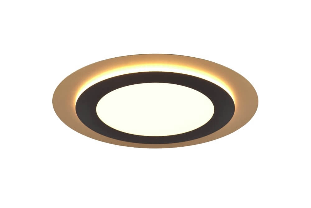 Runde Design-Deckenleuchte Morgan schwarz mit gold