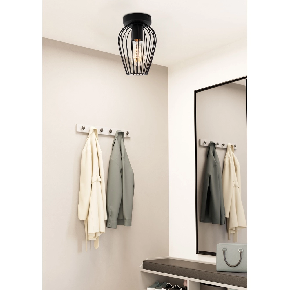 Drahtdeckenlampe Newtown Ø 16cm – schwarz Eglo 9002759307790