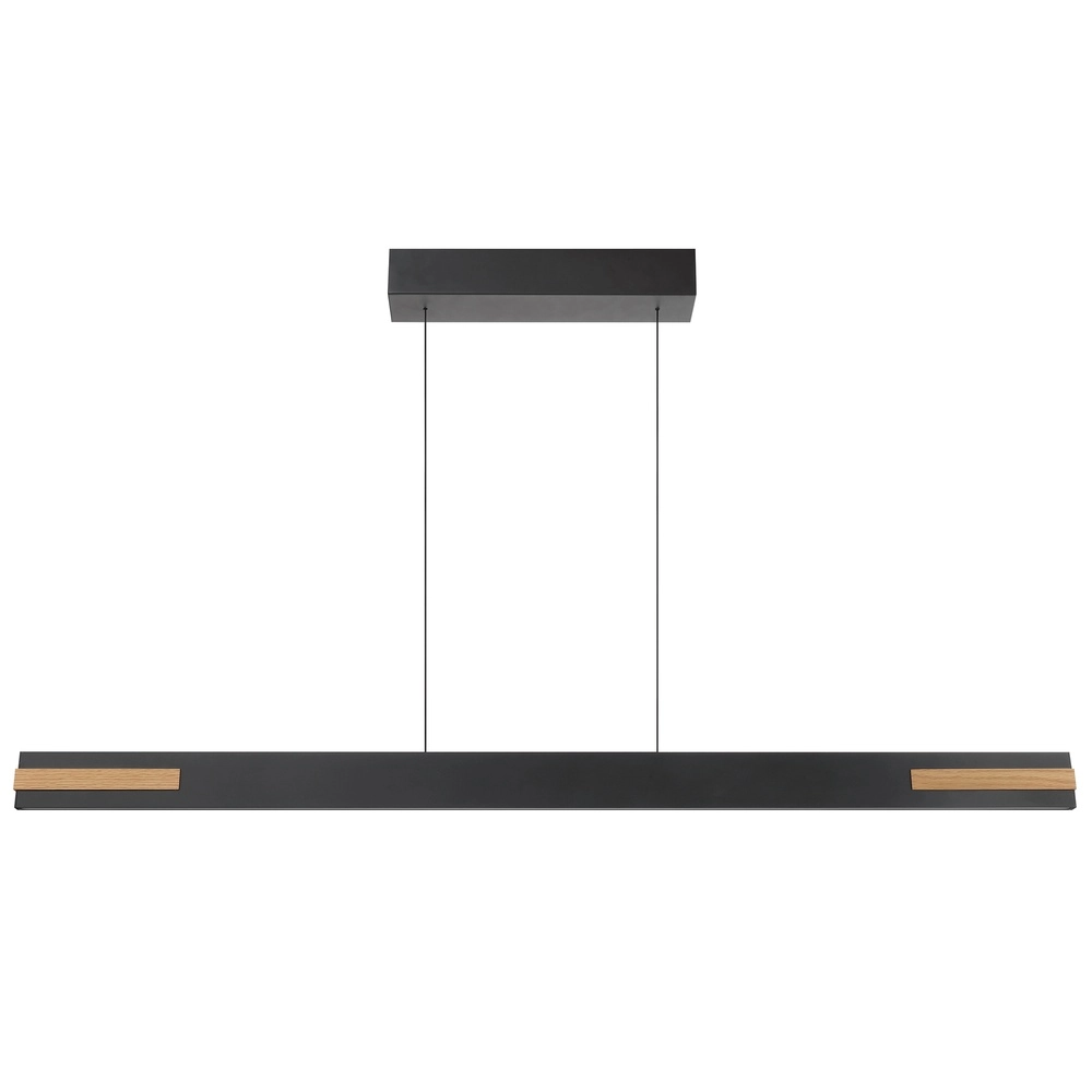 Elegante Pendellampe Streamline Schwarz mit Holz Brilliant 4004353463631