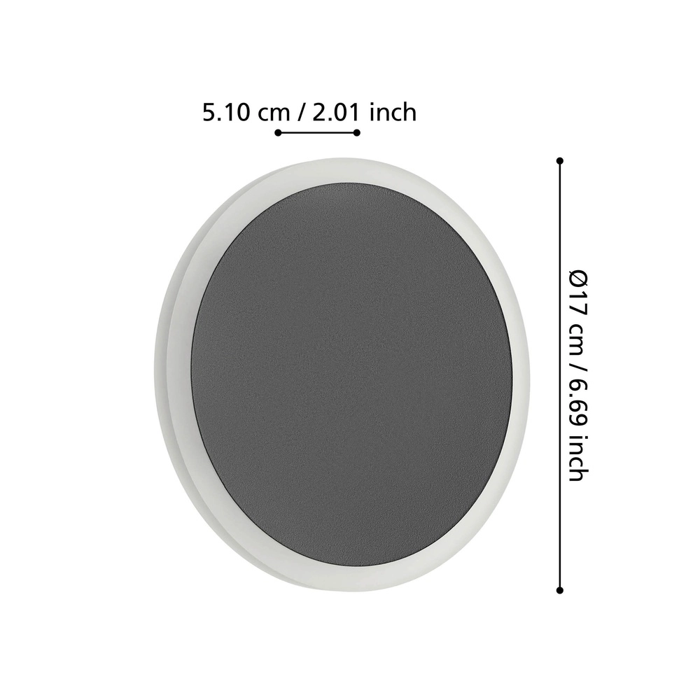 LED-Wandlampe Talamello 1 Ø 17cm Eglo 9008606316502