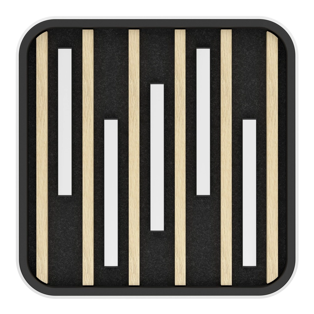 Moderne Deckenlampe Cembrano Schwarz mit Holzquadrat Eglo 9008606388141