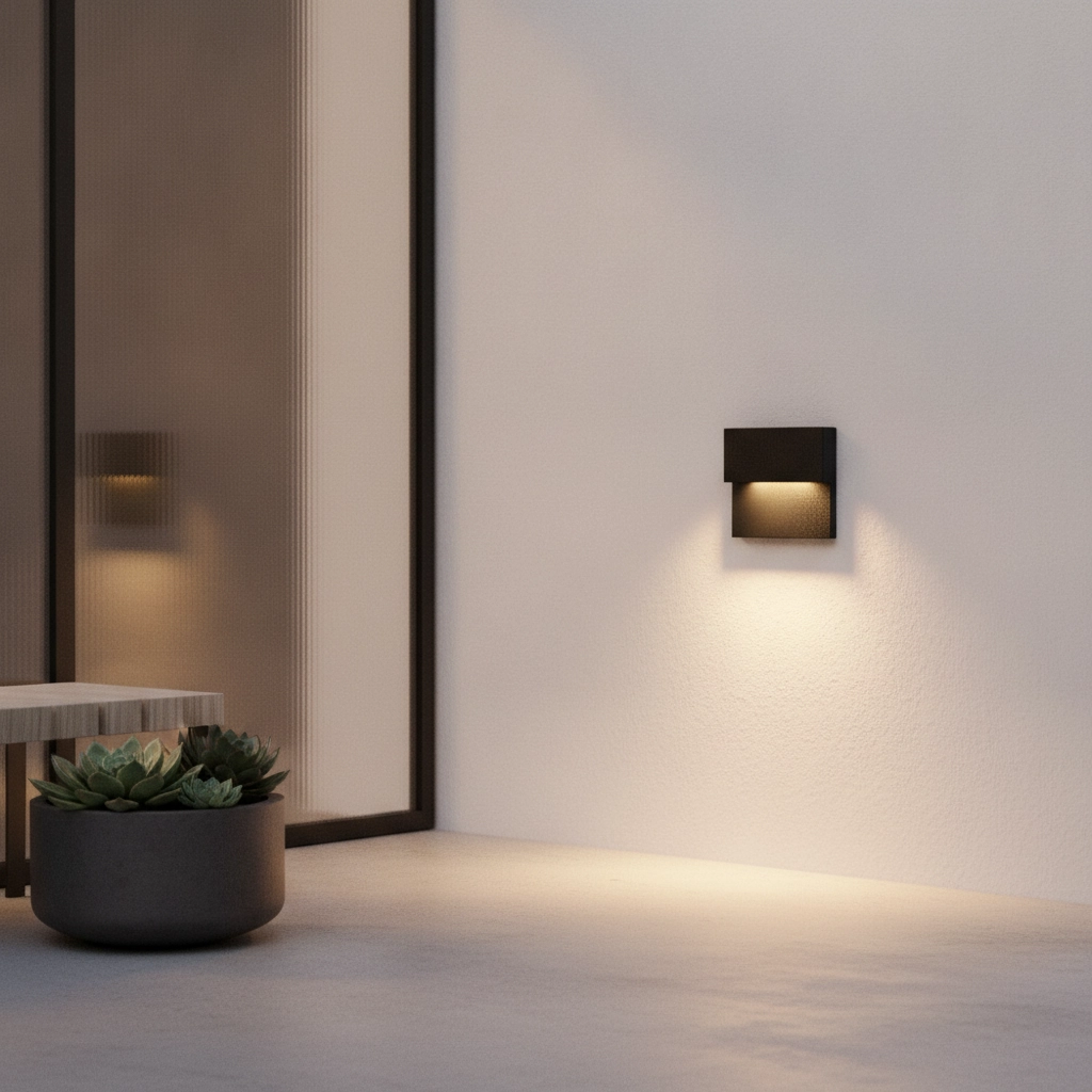 Einbauwandlampe Dan schwarzer 3000K
