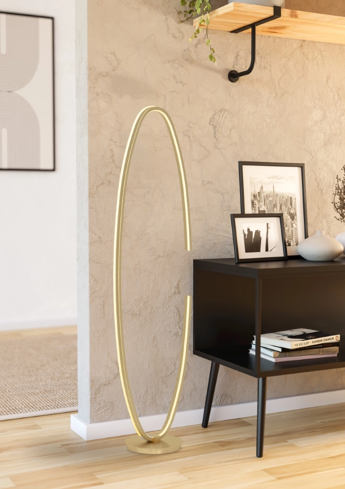 Design-Stehlampe Bogado Gold mit CCT Stars of Light 9008606357932