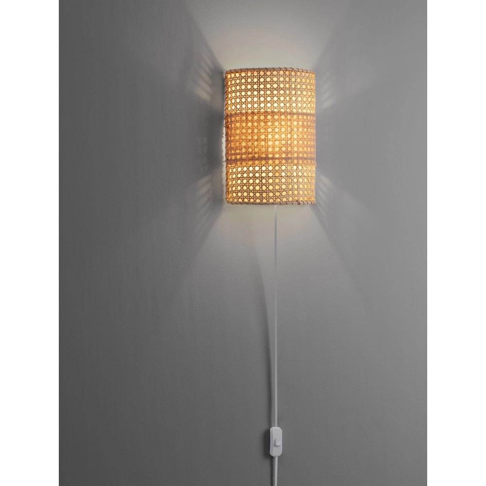 Wandleuchte Lum Rattan