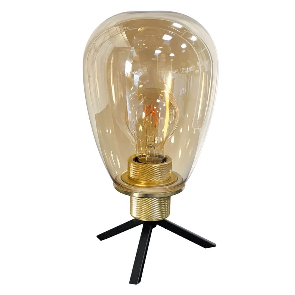 Tischlampe Reflexion Ø 15cm - mit Braunglas Steinhauer 8712746171013
