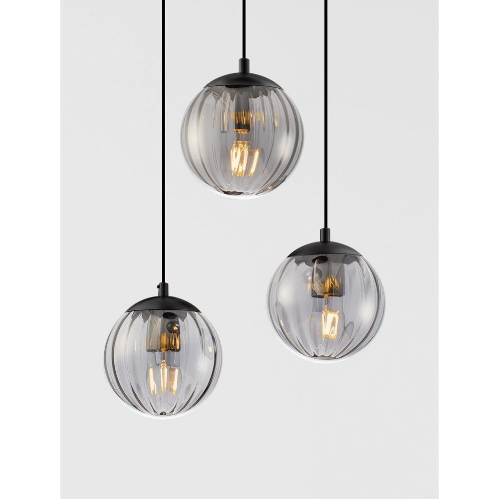 Pendelleuchte Abbacus 3-flammiges Rauchglas Lyora 5212017461056