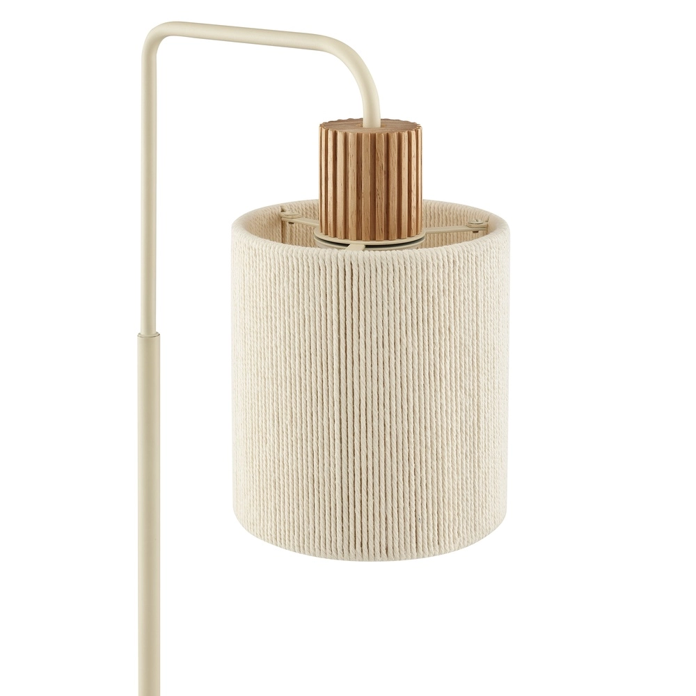 Tischlampe Arlo Sandbraun mit Holz Brilliant 4004353477065