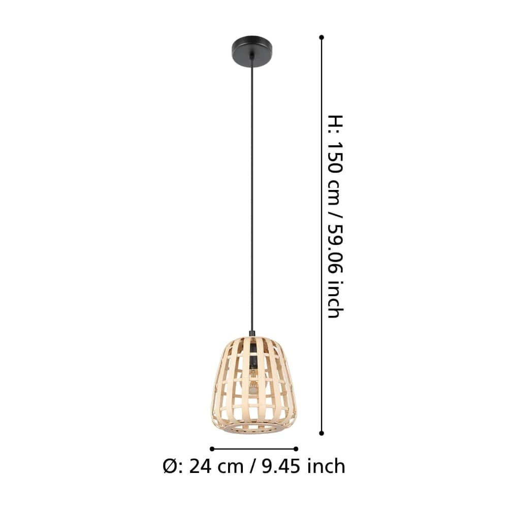 Hängelampe aus Rattan Montezuelo Ø 24cm Stars of Light 9008606240517