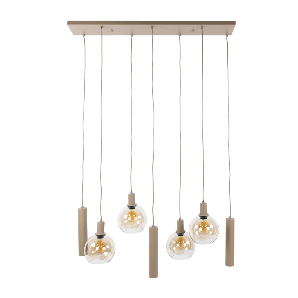 Design-Pendellampe Sfera 7-hell sandbraun Lyora 8716803515161