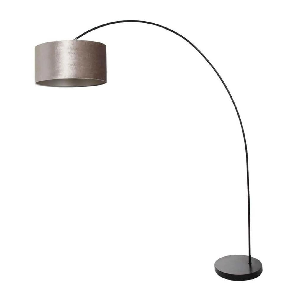 Bogenlampe Solva schwarz mit silberner Kappe Steinhauer 8712746174694