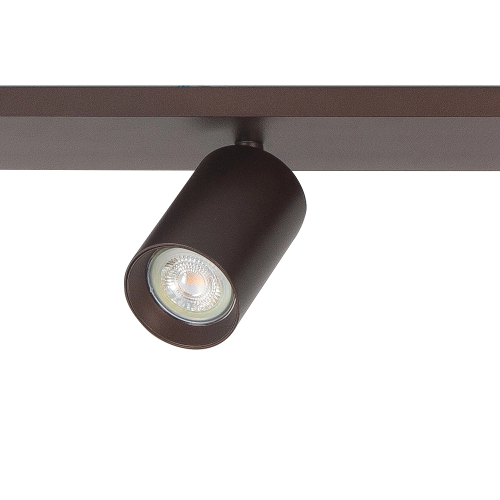 Aufputz-Spot Mila 3-flammige glatte Schokolade Highlight 8718379050466