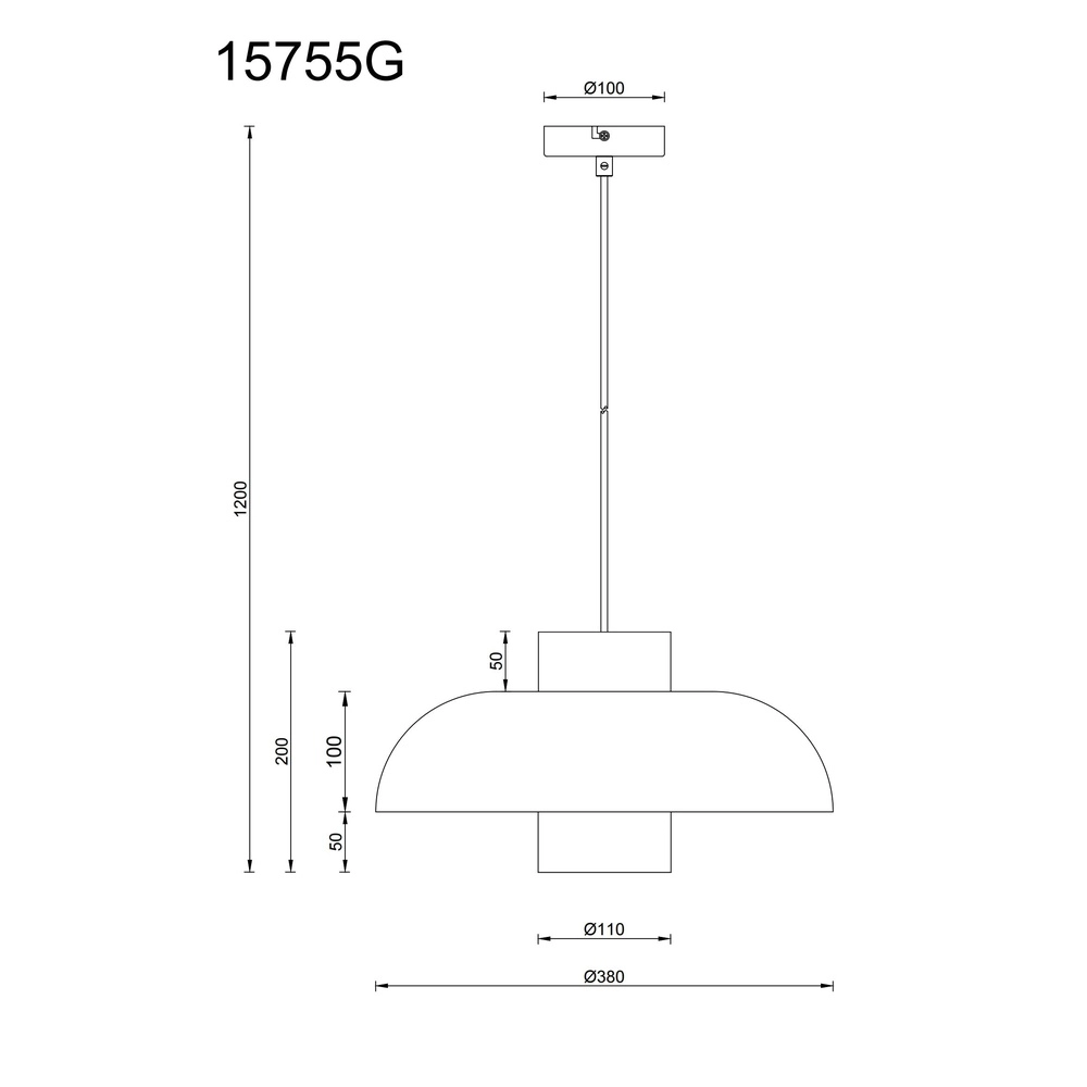 Moderne Pendellampe Lowe grün Ø 38 cm Globo 9007371515165