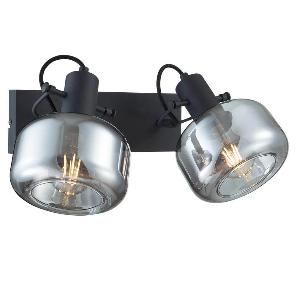 Doppelwandleuchte Glaslic Rauchglas Steinhauer 8712746174076