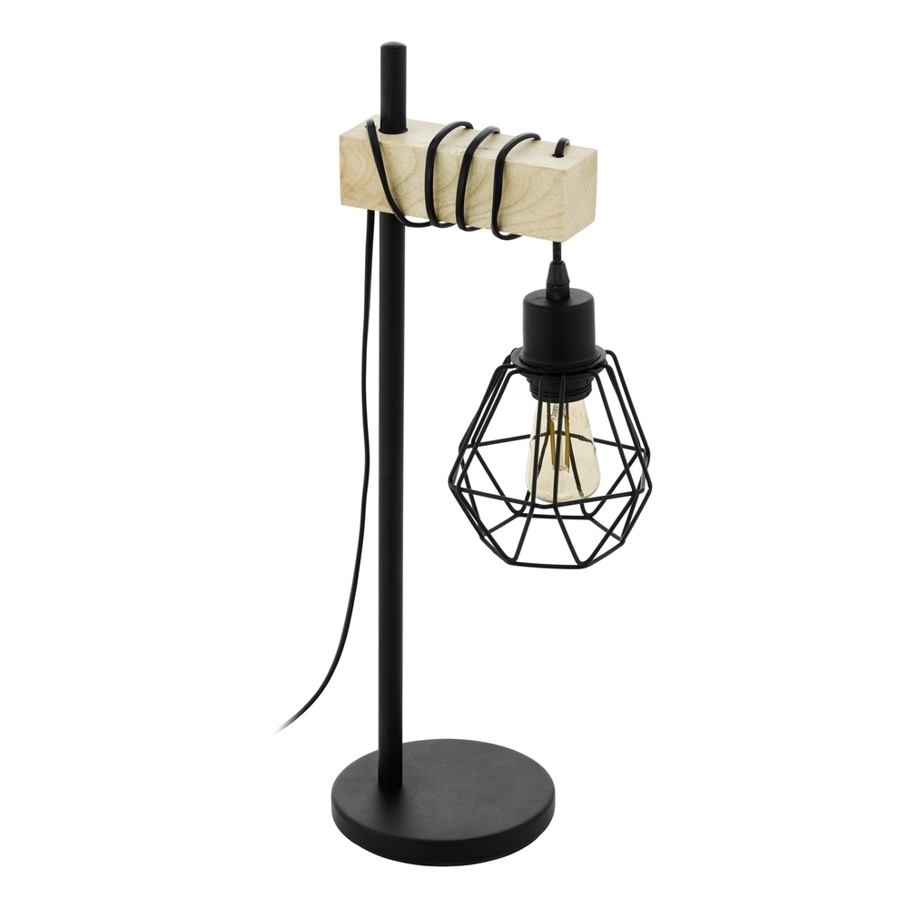 Tischlampe Townshend 5 Holz mit Schalter