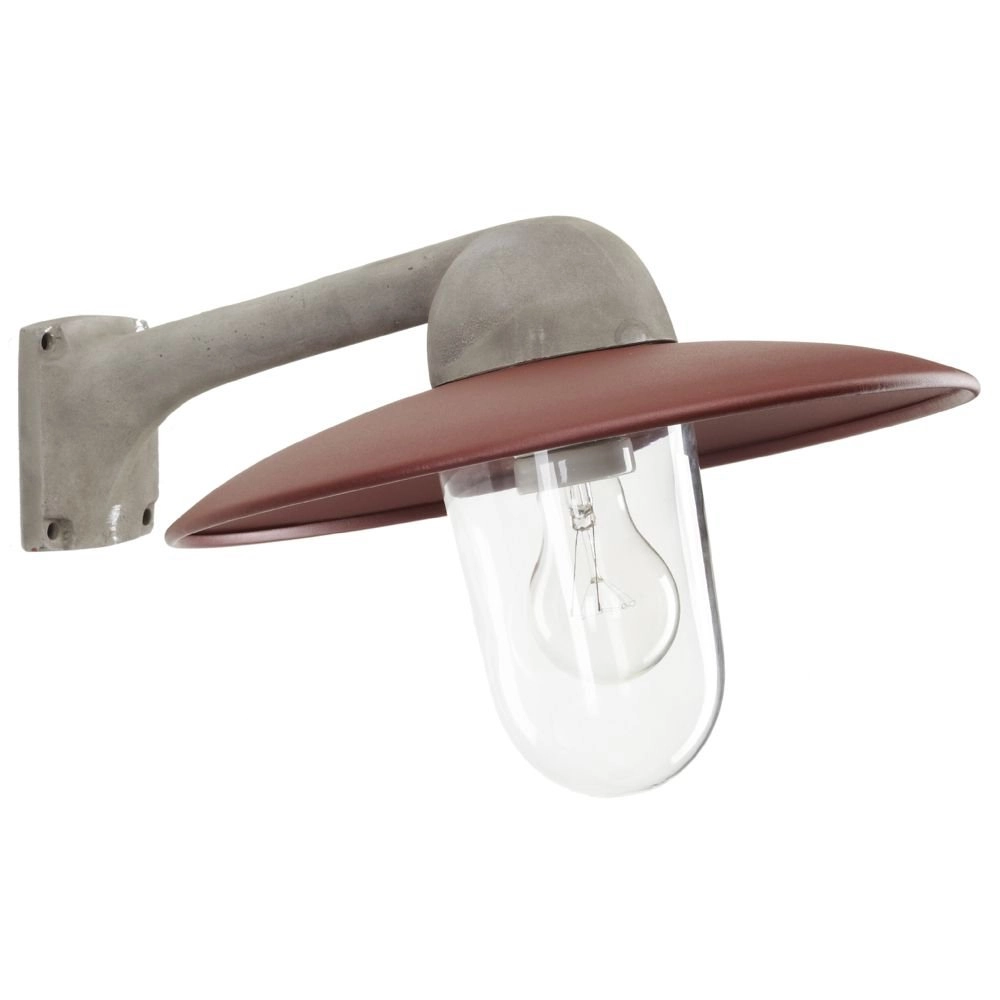 Industrie Außenlampe Fabrique Metallgrau mit Retro -Brown
